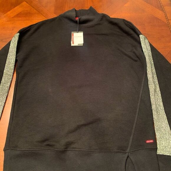 Philanthropy time sparkle sleeve stripe cotton blend sweatshirt - Picture 6 of 10